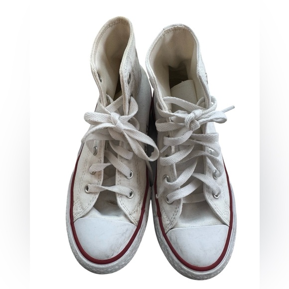 Classic White High-Top Platform Kids Sneakers - Size 3 - Picture 5 of 9